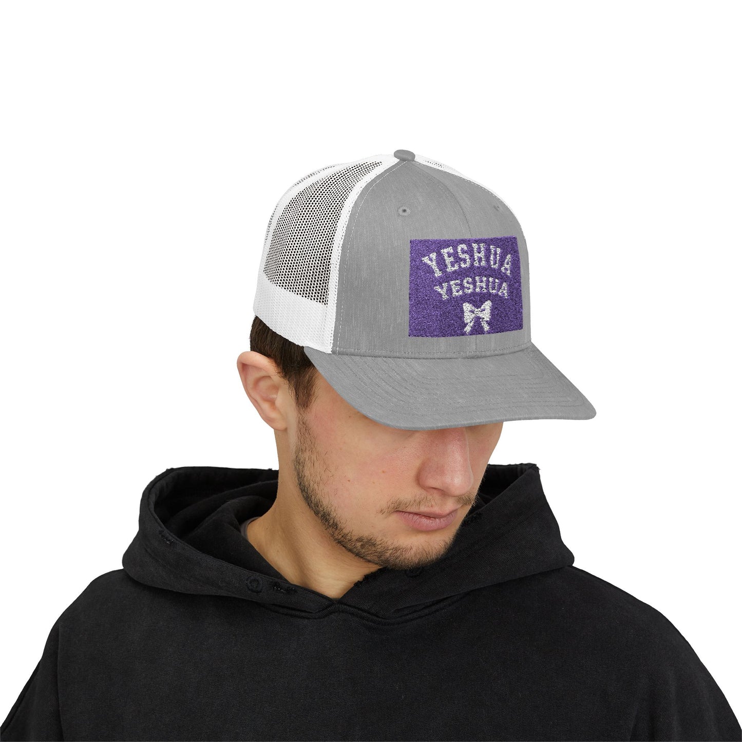 Yeshua Sparkle Snapback Trucker Cap | Faith-Based Hat, Christian Gifts, Religious Apparel, Unique Accessories, Summer Style