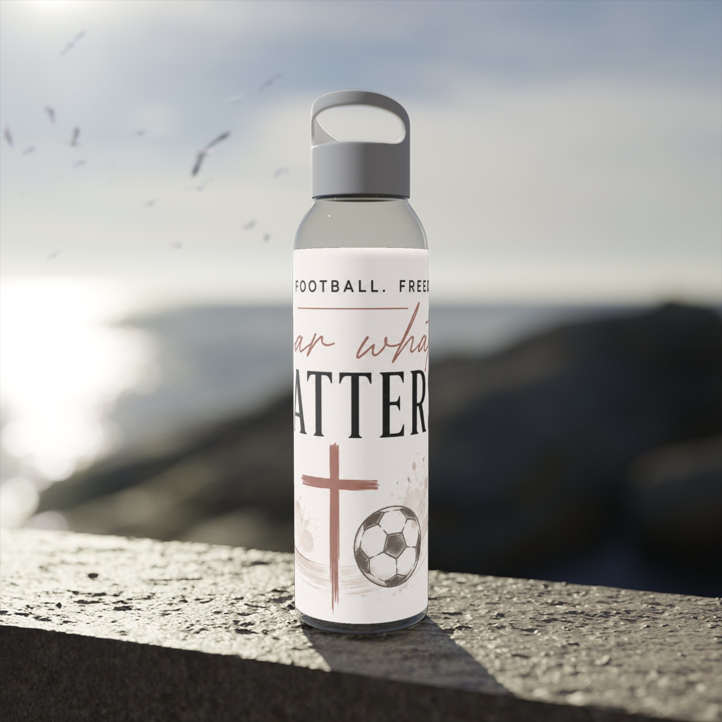 Faith & Soccer Water Bottle — Inspirational 'Pray What Matters' Sports Bottle