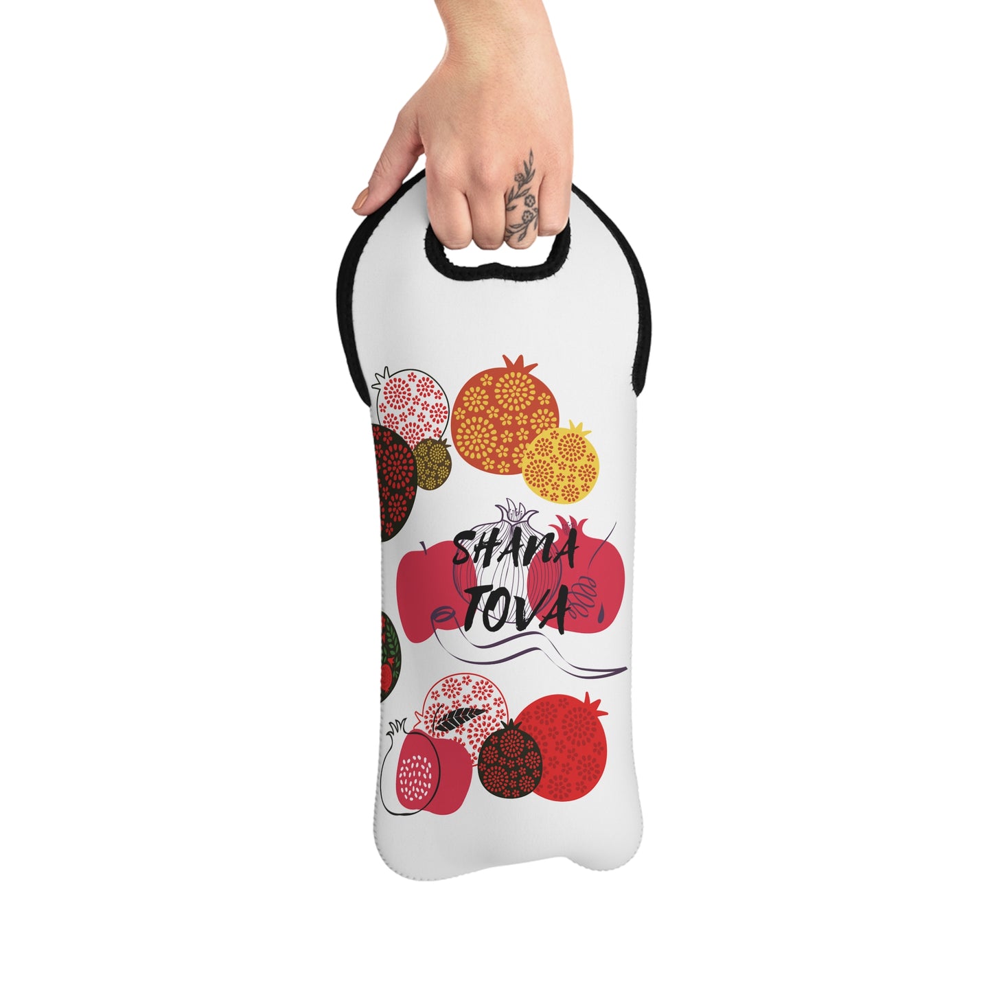 Chic Wine Tote Bag for Celebrations, Perfect for Jewish New Year and Gatherings, Stylish Wine Carrier, Unique Gift, Holiday Accessory
