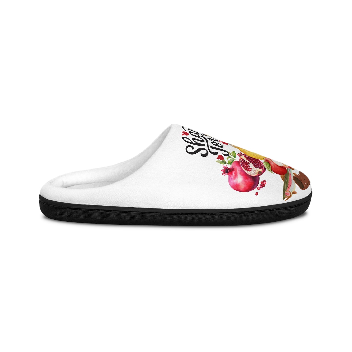 Cozy Women’s Indoor Slippers with Pomegranate Design, Perfect for Home, Gifts, Relaxation, and Holidays