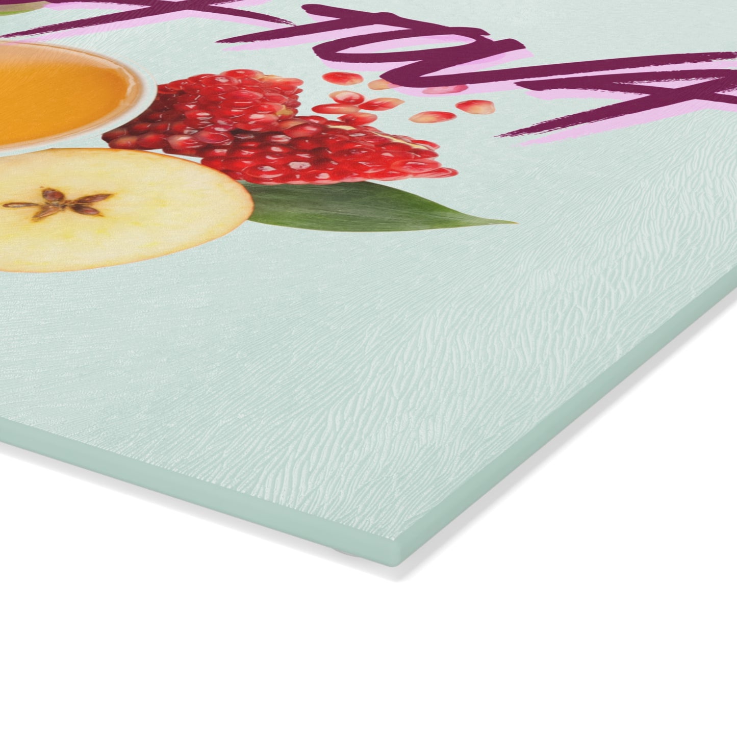 Shana Tova Glass Cutting Board, Rosh Hashanah Gift, Kitchen Decor, Holiday Serving Tray, Jewish New Year Gift