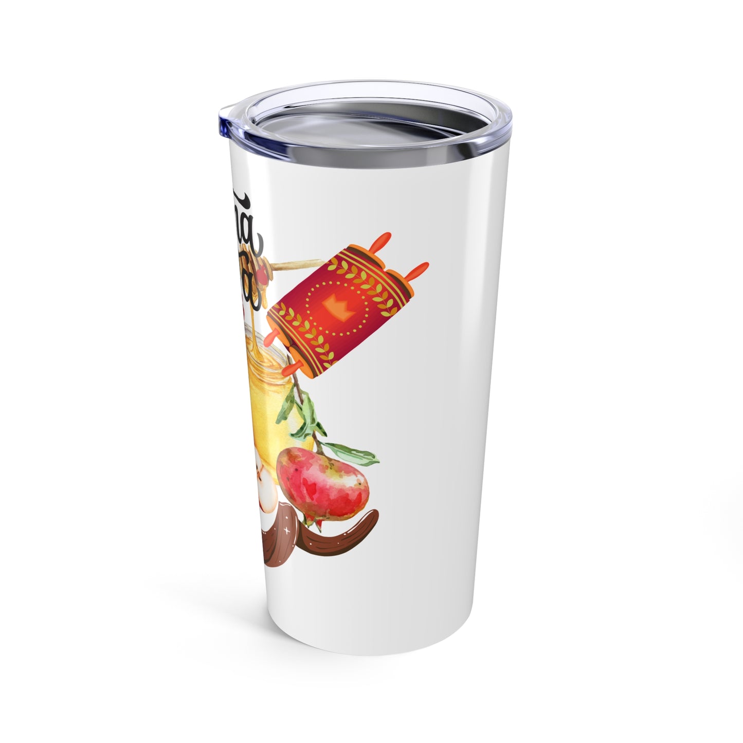 Shana Tova 20oz Tumbler, Rosh Hashanah Gift, Jewish New Year Drinkware, Fall Celebration Cup, Honey Apple Theme
