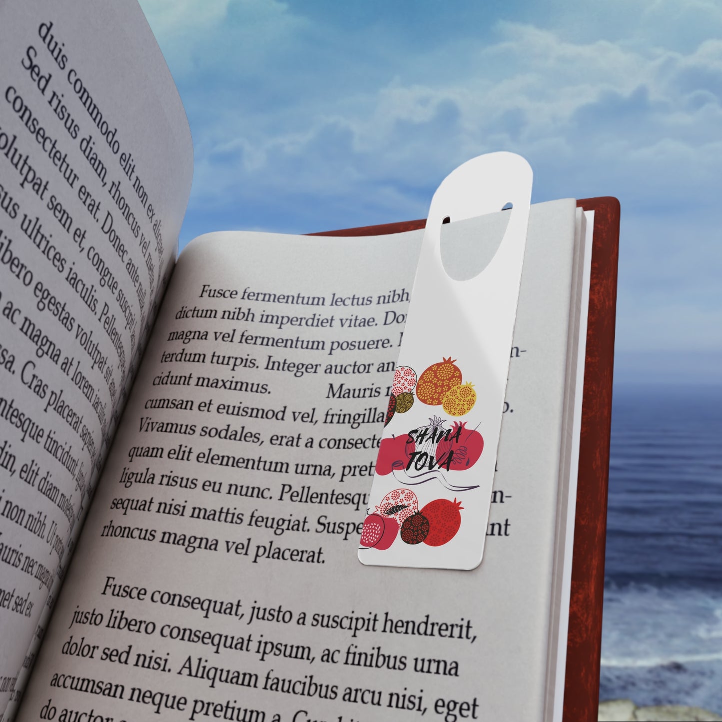 Colorful Pomegranate Bookmark, Book Lover Gift, Reading Accessory, Positive Quote Bookmark, Unique Bookmarks for Students