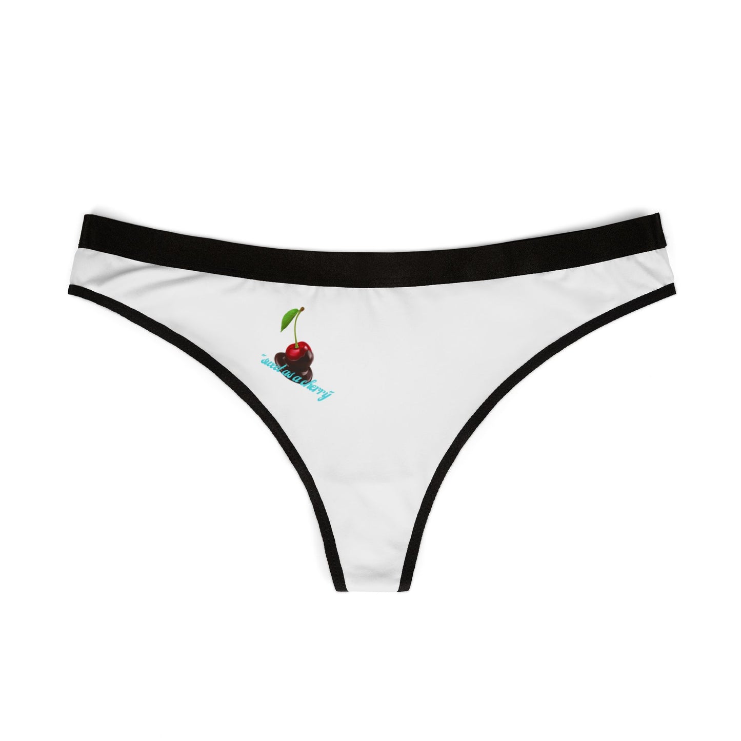 Women’s Thong — Small Cherry Graphic Bikini Panty