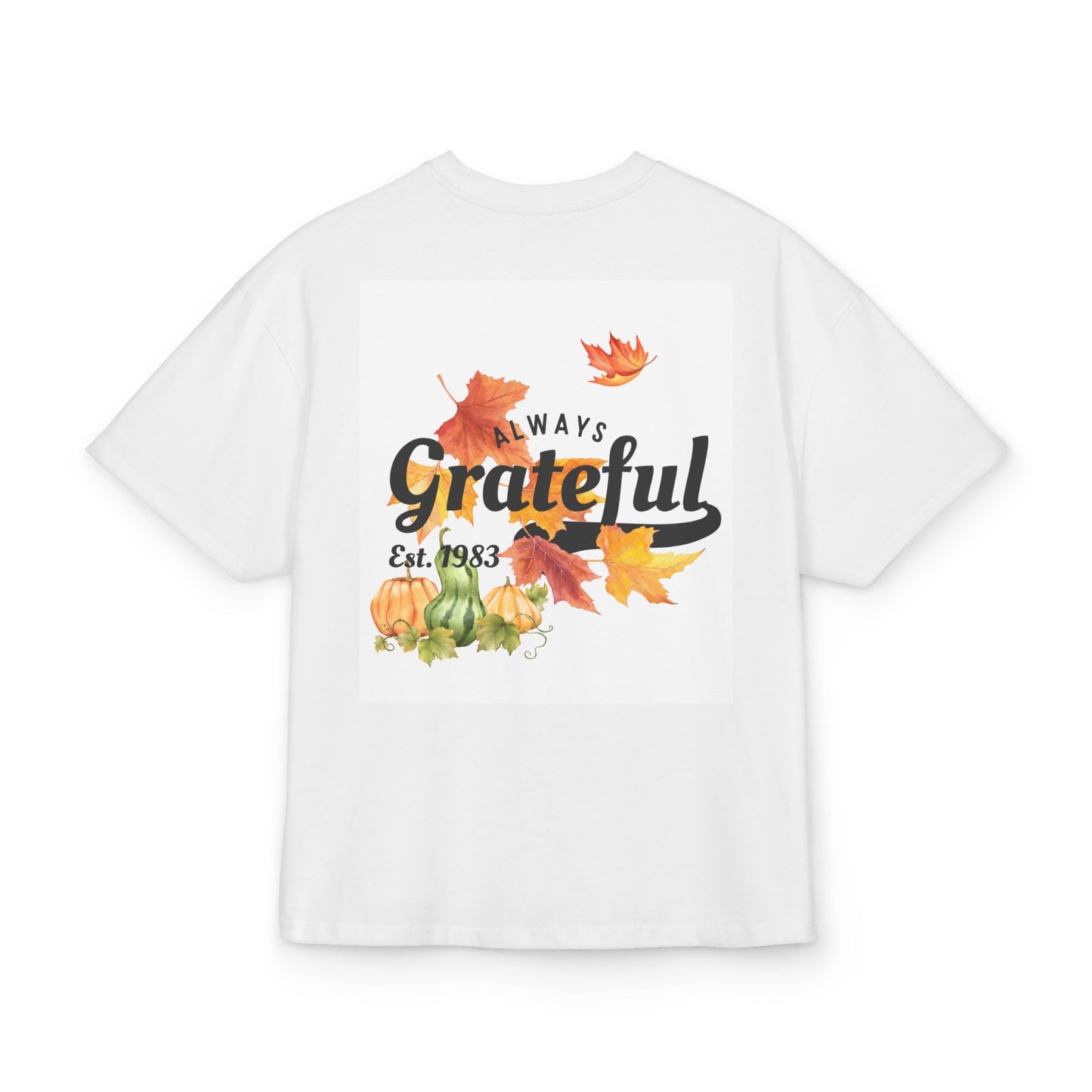 Grateful Autumn Box Tee, Fall T-Shirt, Thanksgiving Apparel, Cozy Statement Tee, Gift for Friends, Seasonal Wardrobe Essential