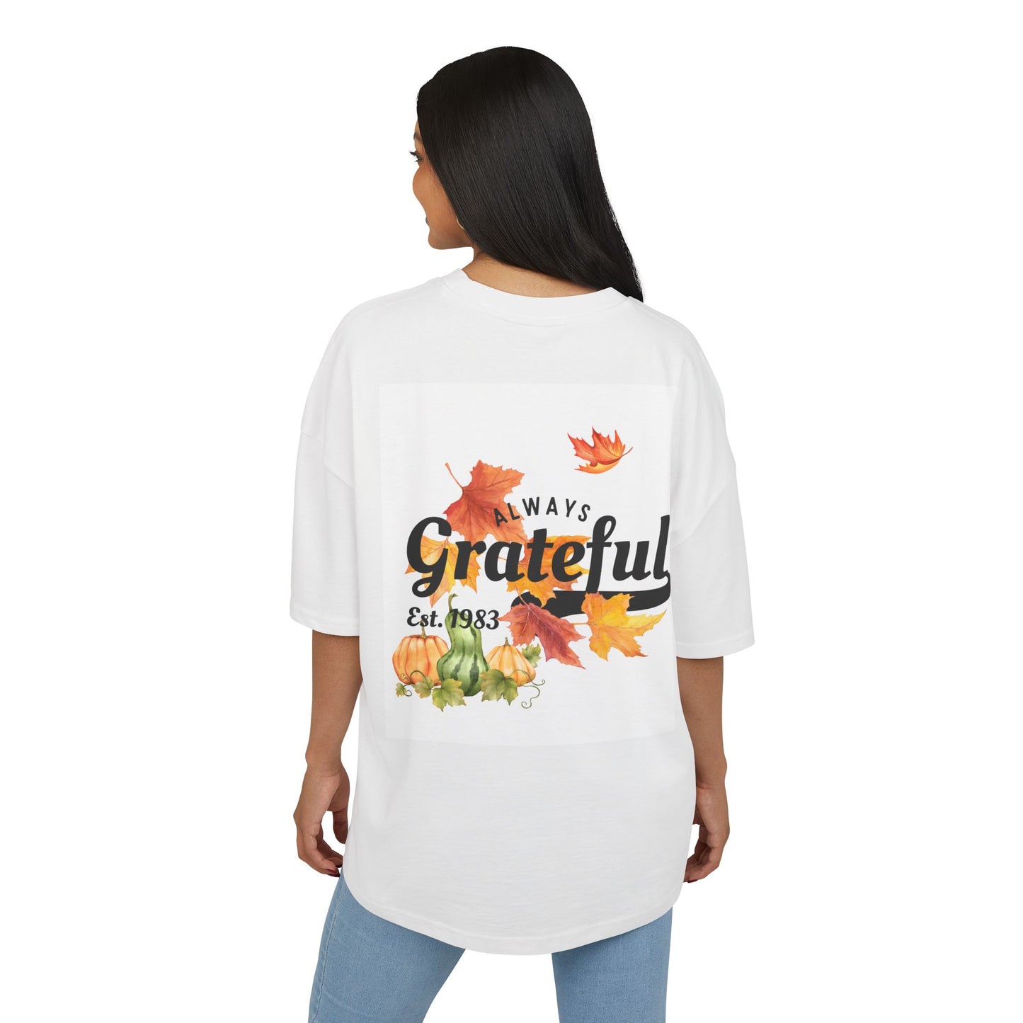 Grateful Autumn Box Tee, Fall T-Shirt, Thanksgiving Apparel, Cozy Statement Tee, Gift for Friends, Seasonal Wardrobe Essential
