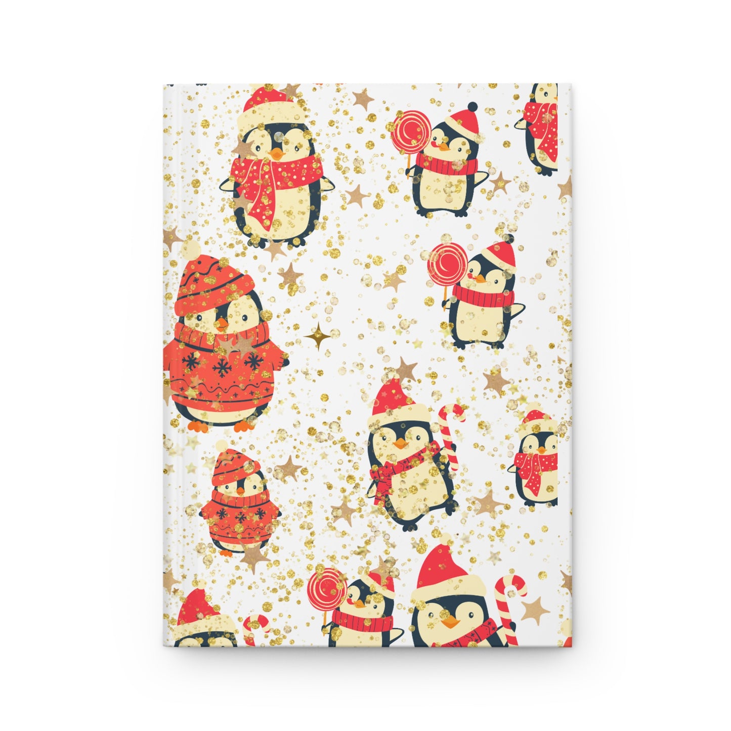 Festive Penguin Hardcover Journal