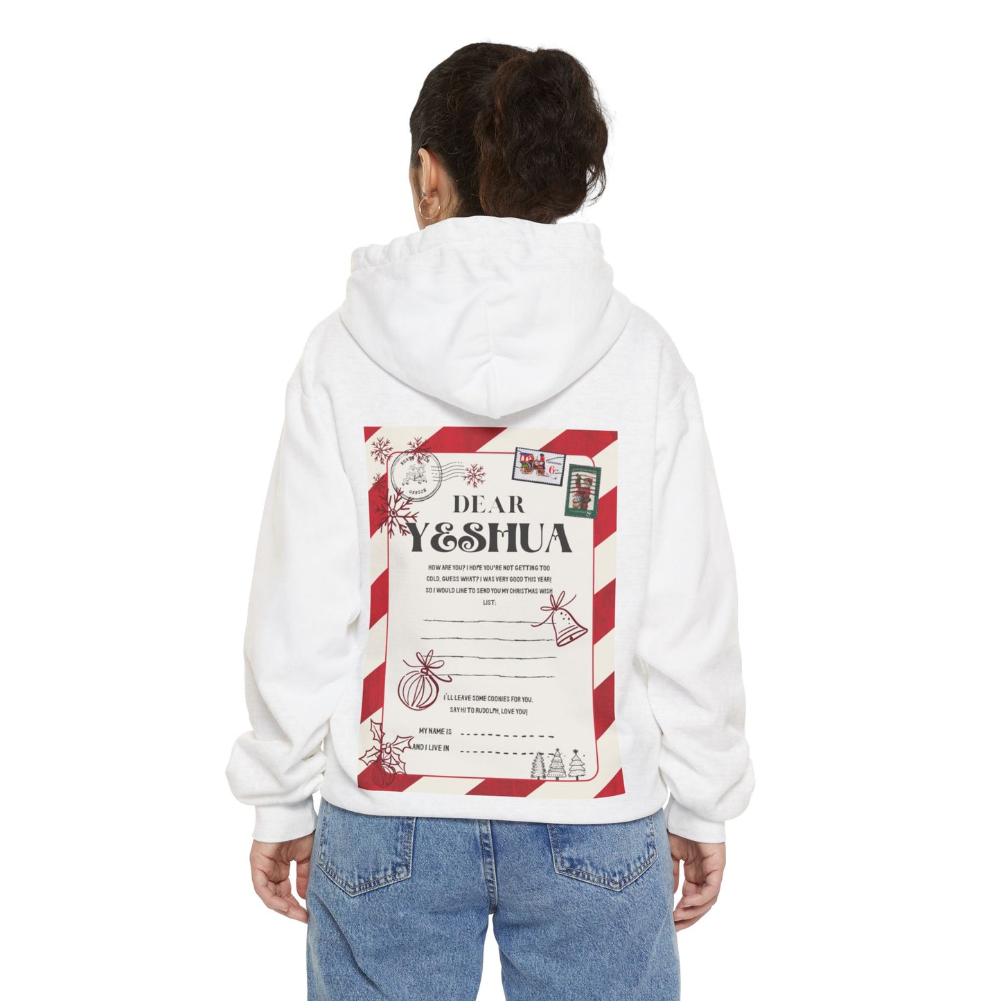 Festive Unisex Hoodie with Holiday Letter Design | Cozy Gift for Christmas, Winter, and Special Occasions | Perfect for Friends and Family