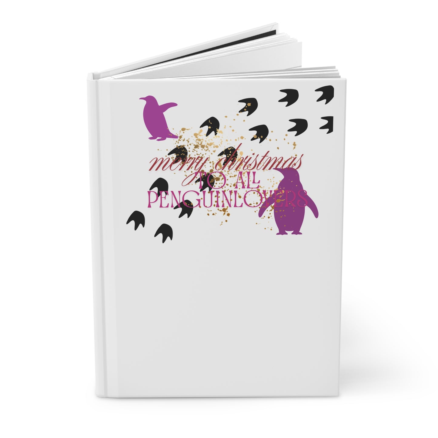 Penguin-Themed Merry Christmas Hardcover Journal