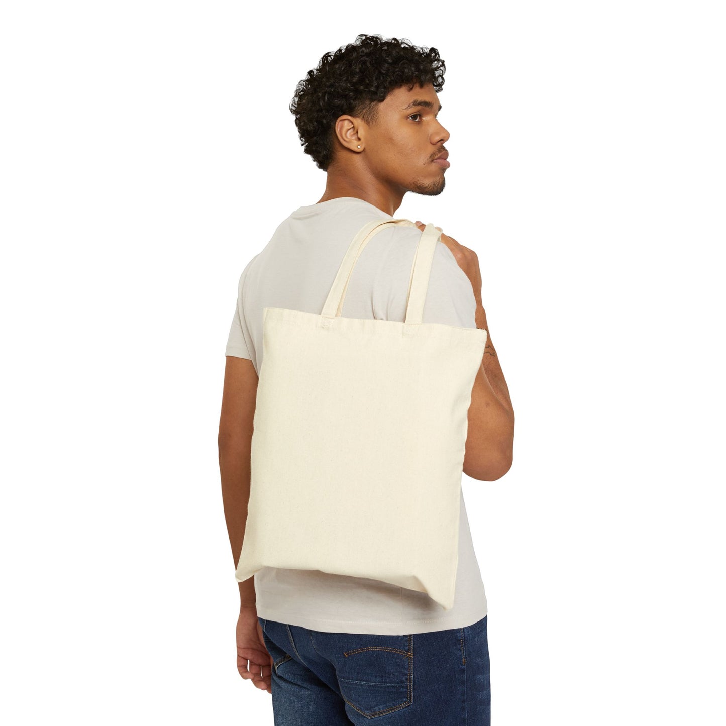 Chic Cotton Canvas Tote Bag | Eco-Friendly Shopping, Gift Bag, Grocery Carrier, Cute Tote, Artistic Design