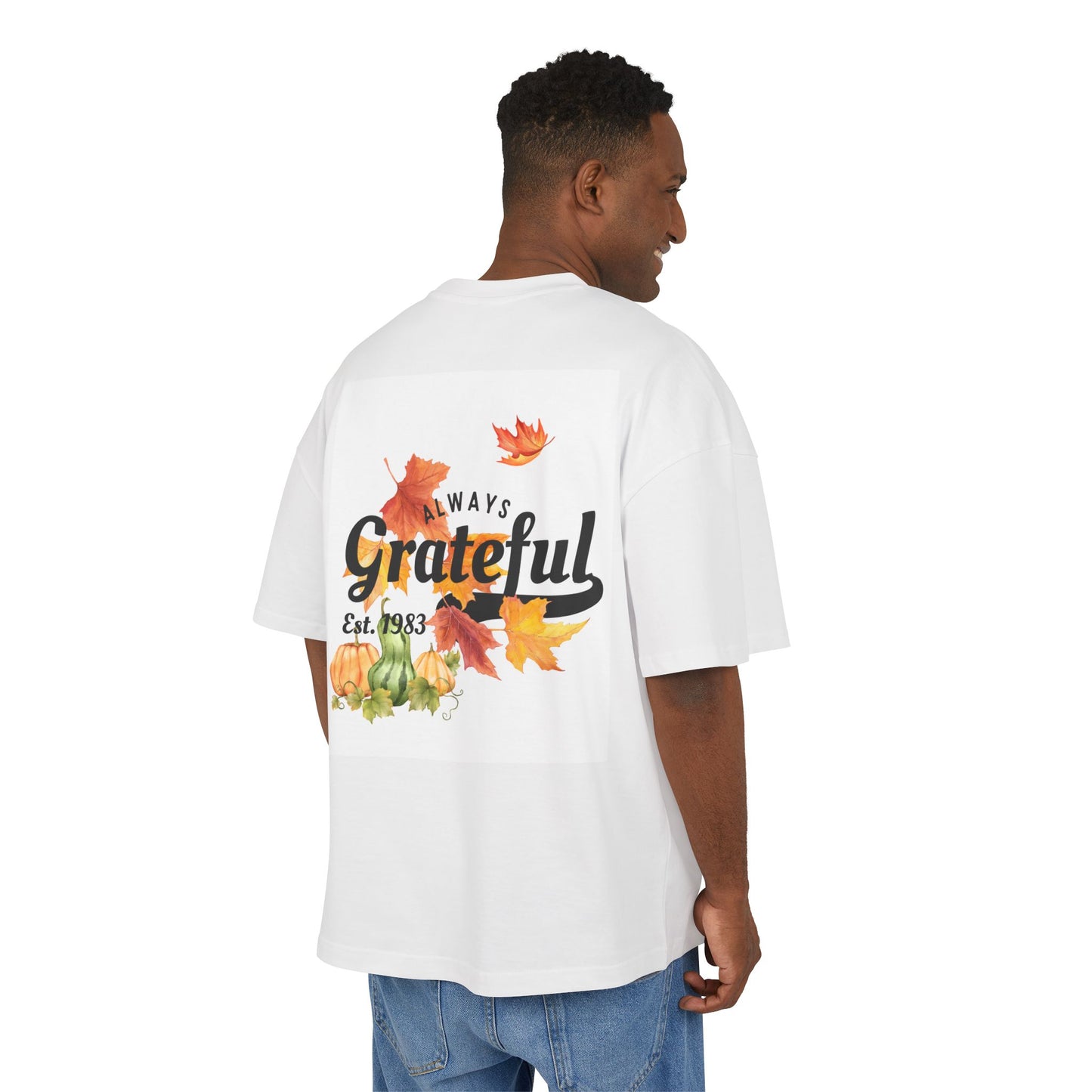 Grateful Autumn Box Tee, Fall T-Shirt, Thanksgiving Apparel, Cozy Statement Tee, Gift for Friends, Seasonal Wardrobe Essential