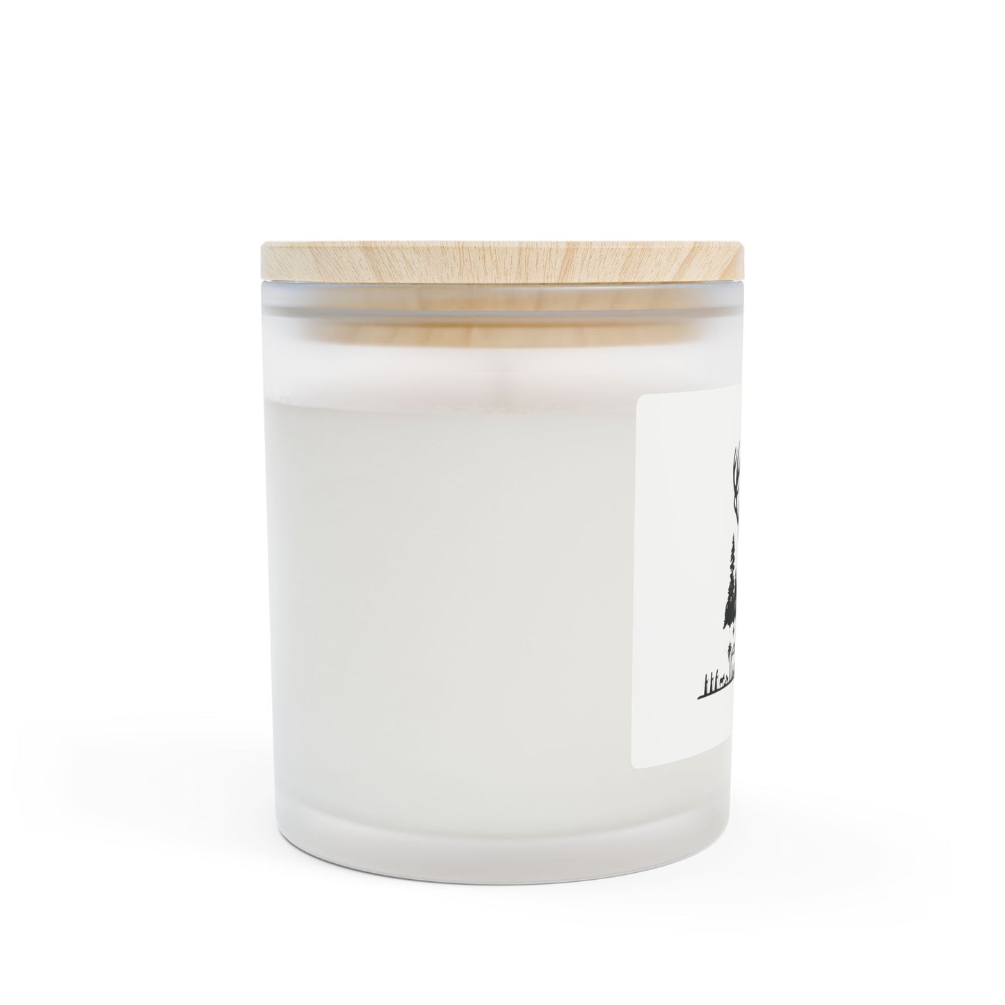 Rustic Frosted Glass Candle - Cozy Holiday Atmosphere