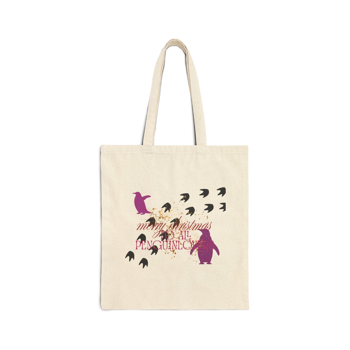 Christmas Penguin Canvas Tote Bag