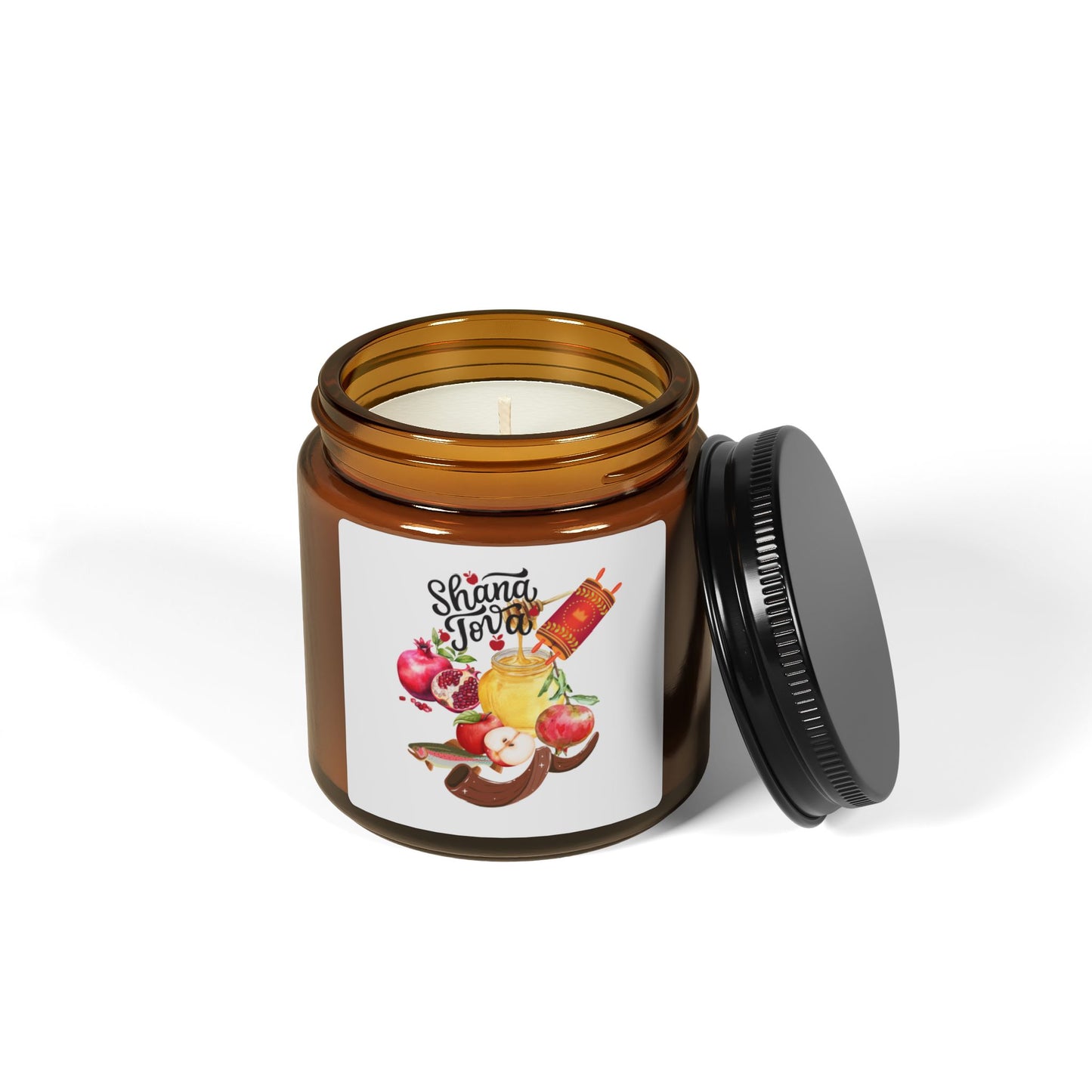 Scented Soy Candle, Cozy Home Decor, Aromatherapy Gift, Seasonal Fragrance, Amber Jar, Eco-Friendly Candle