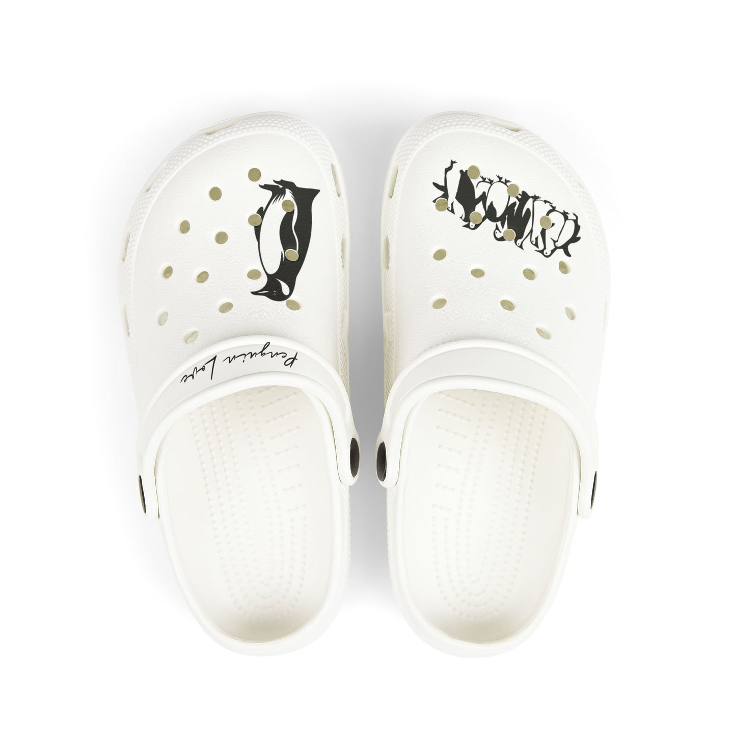 Kids Penguin Print EVA Foam Clogs — Lightweight Slip-On Sandals
