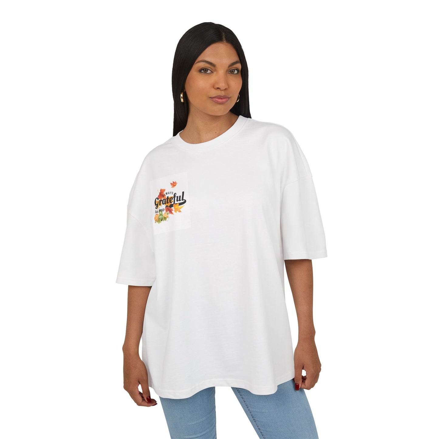 Grateful Autumn Box Tee, Fall T-Shirt, Thanksgiving Apparel, Cozy Statement Tee, Gift for Friends, Seasonal Wardrobe Essential