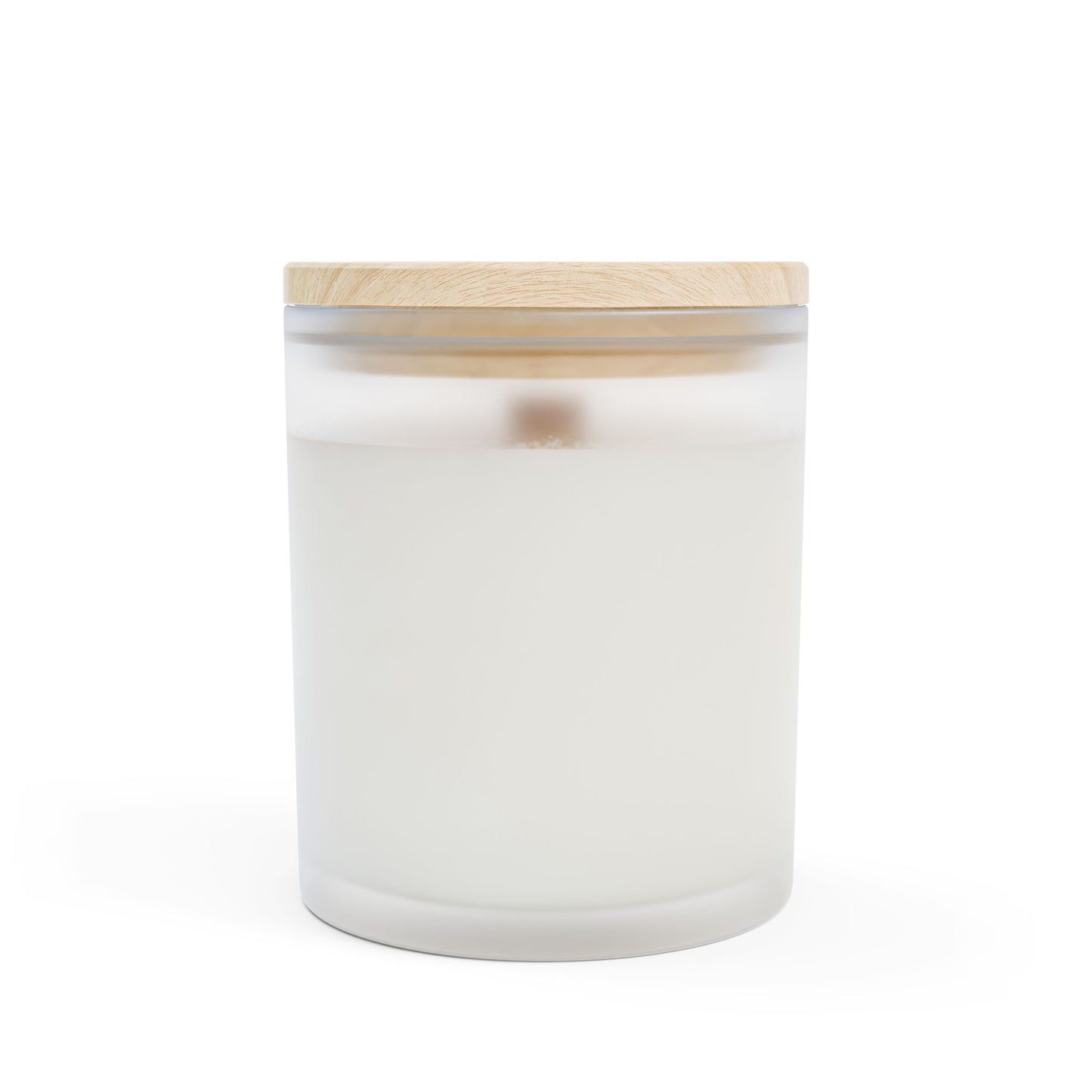 Rustic Frosted Glass Candle - Cozy Holiday Atmosphere