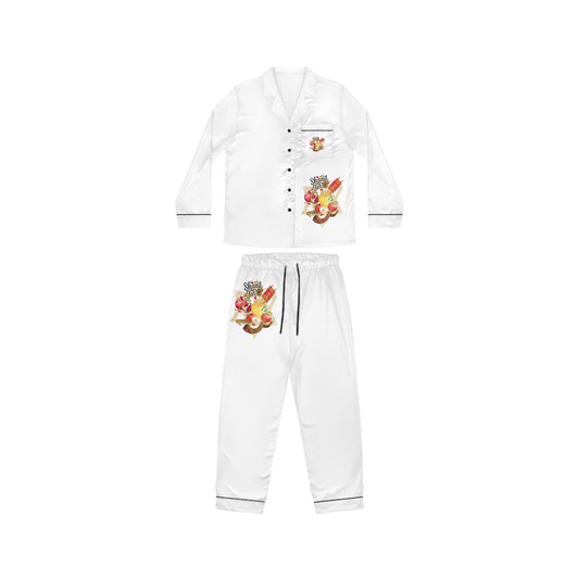 Elegant Floral Satin Pajamas for Women, Luxurious Sleepwear, Cozy Loungewear, Perfect Gift for Anniversaries, Birthdays, and Spa Days