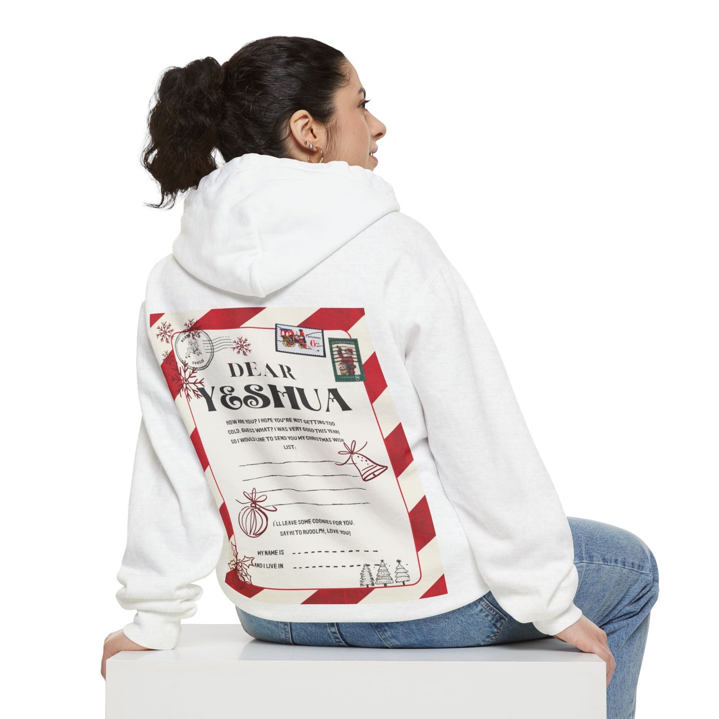 Festive Unisex Hoodie with Holiday Letter Design | Cozy Gift for Christmas, Winter, and Special Occasions | Perfect for Friends and Family