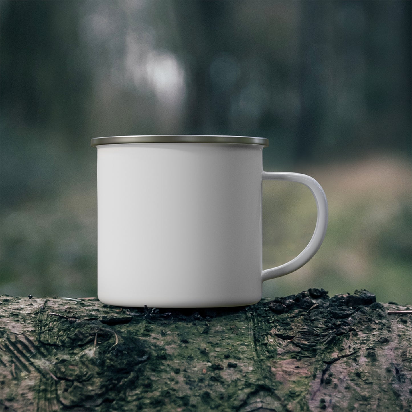 Christmas Camping Enamel Mug - Merry Wishes Design