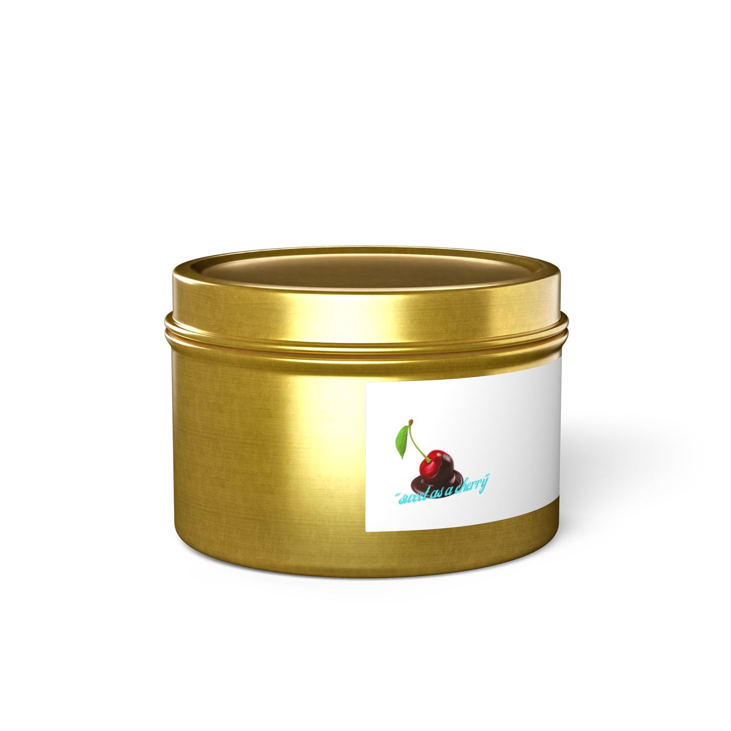 Cherry Bliss Tin Candle — Sweet Cherry Scented Soy Candle