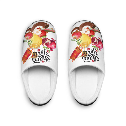 Cozy Women’s Indoor Slippers with Pomegranate Design, Perfect for Home, Gifts, Relaxation, and Holidays