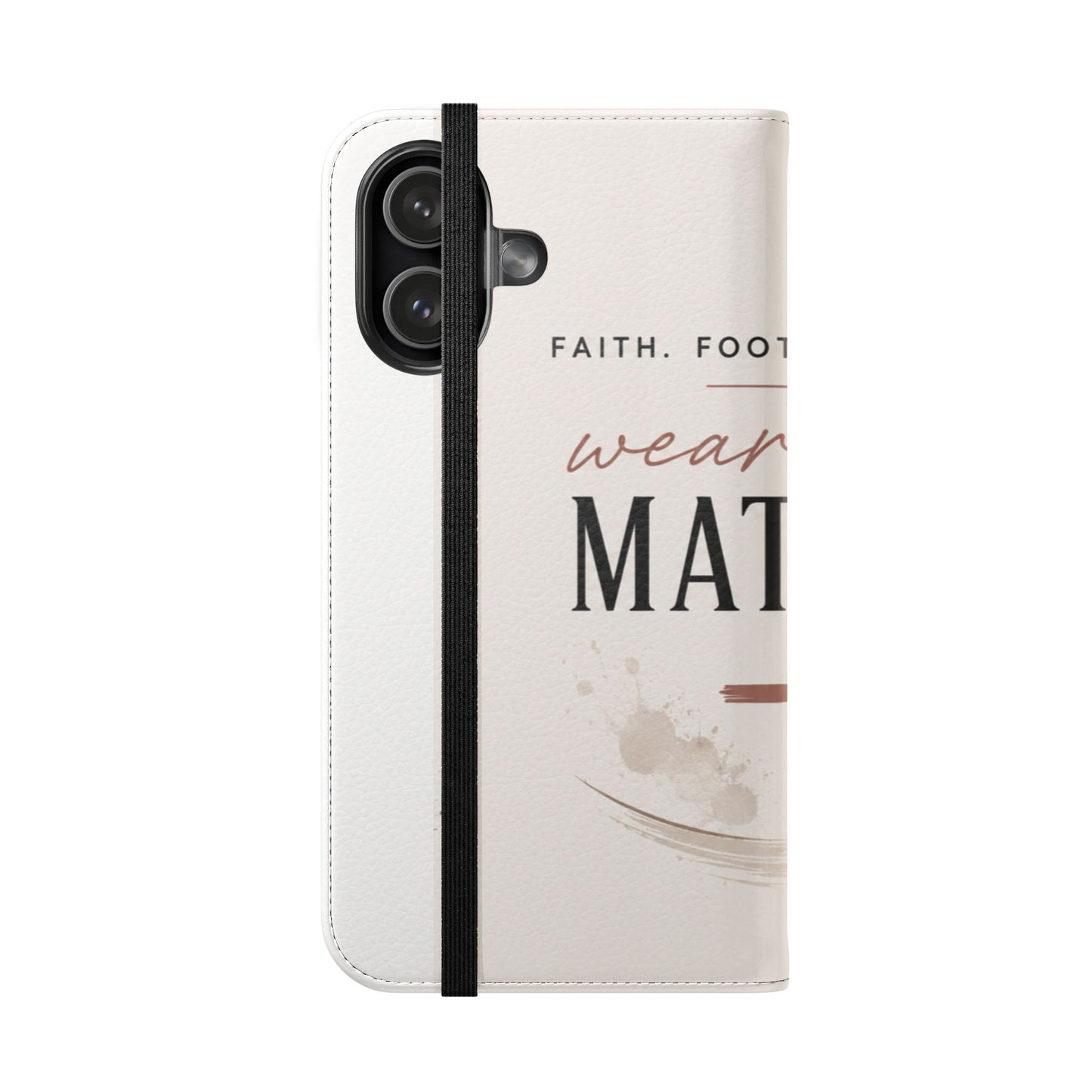 Flip Case — "Wear What Matters" Faith & Football Phone Wallet