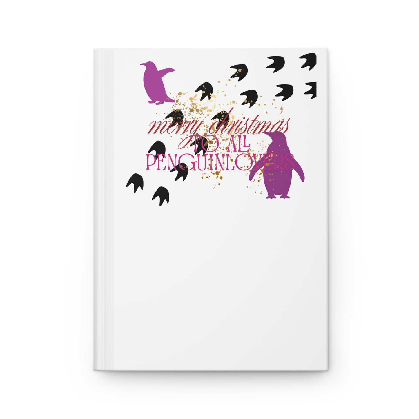Penguin-Themed Merry Christmas Hardcover Journal