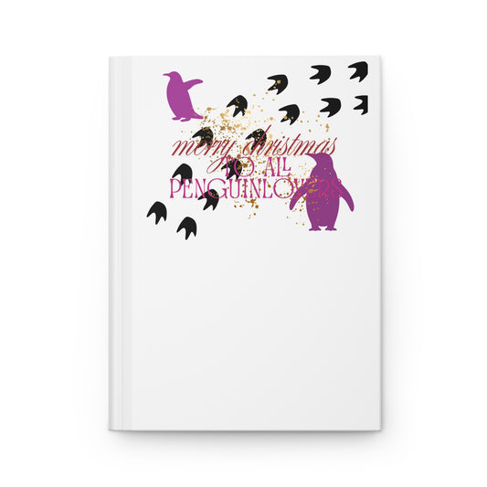 Penguin-Themed Merry Christmas Hardcover Journal