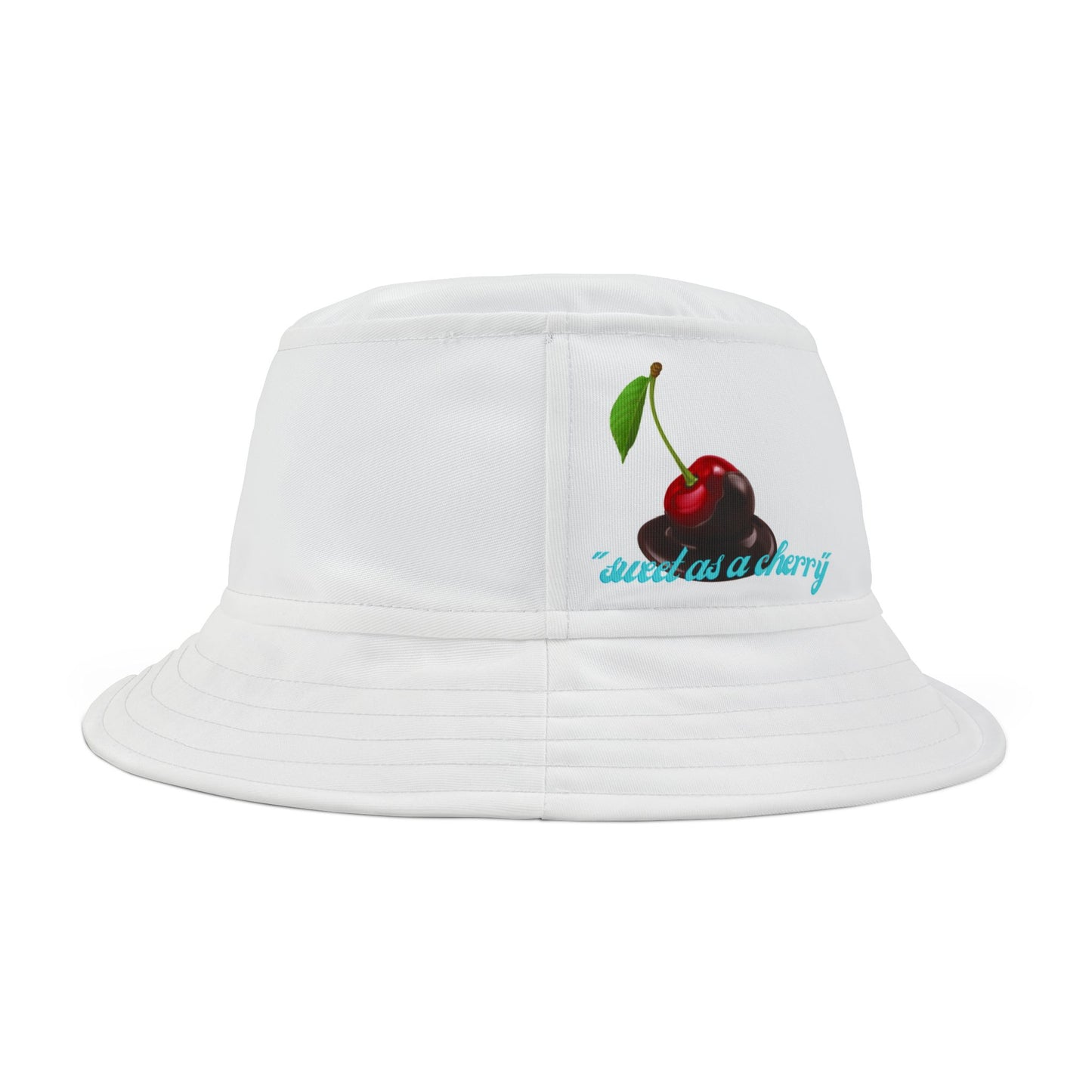 Cherry Graphic Bucket Hat — Retro Fruit Summer Sun Hat