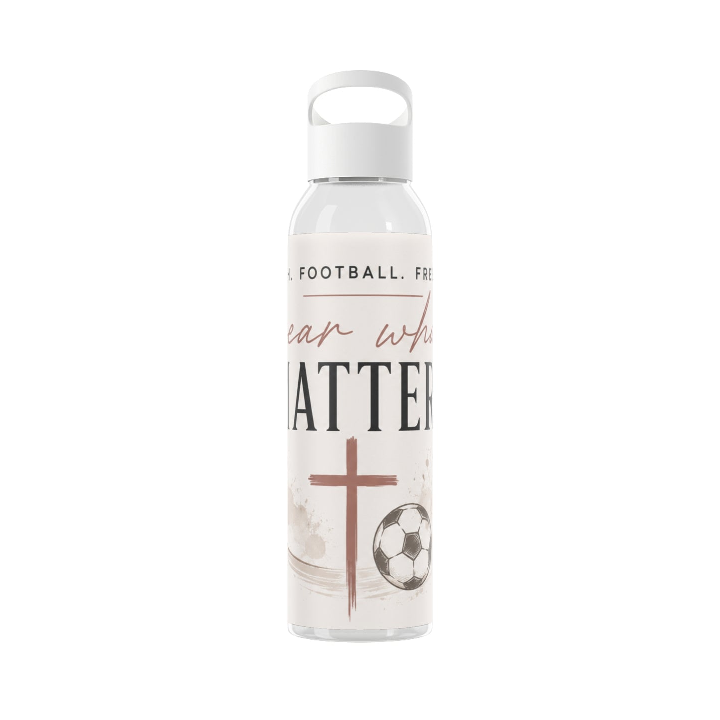 Faith & Soccer Water Bottle — Inspirational 'Pray What Matters' Sports Bottle
