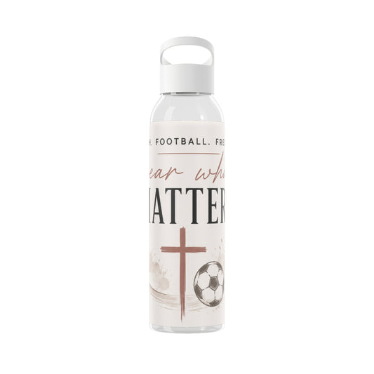 Faith & Soccer Water Bottle — Inspirational 'Pray What Matters' Sports Bottle