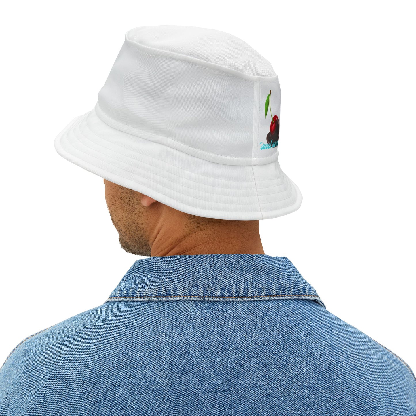 Cherry Graphic Bucket Hat — Retro Fruit Summer Sun Hat