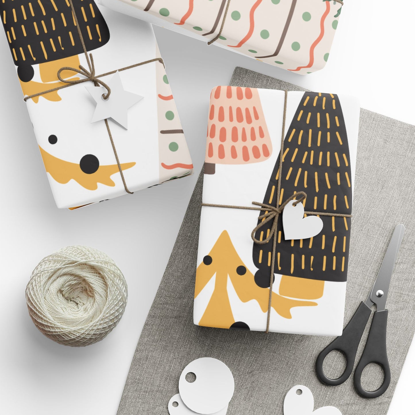 Christmas Wrapping Paper Set - Festive Trees & Holiday Patterns