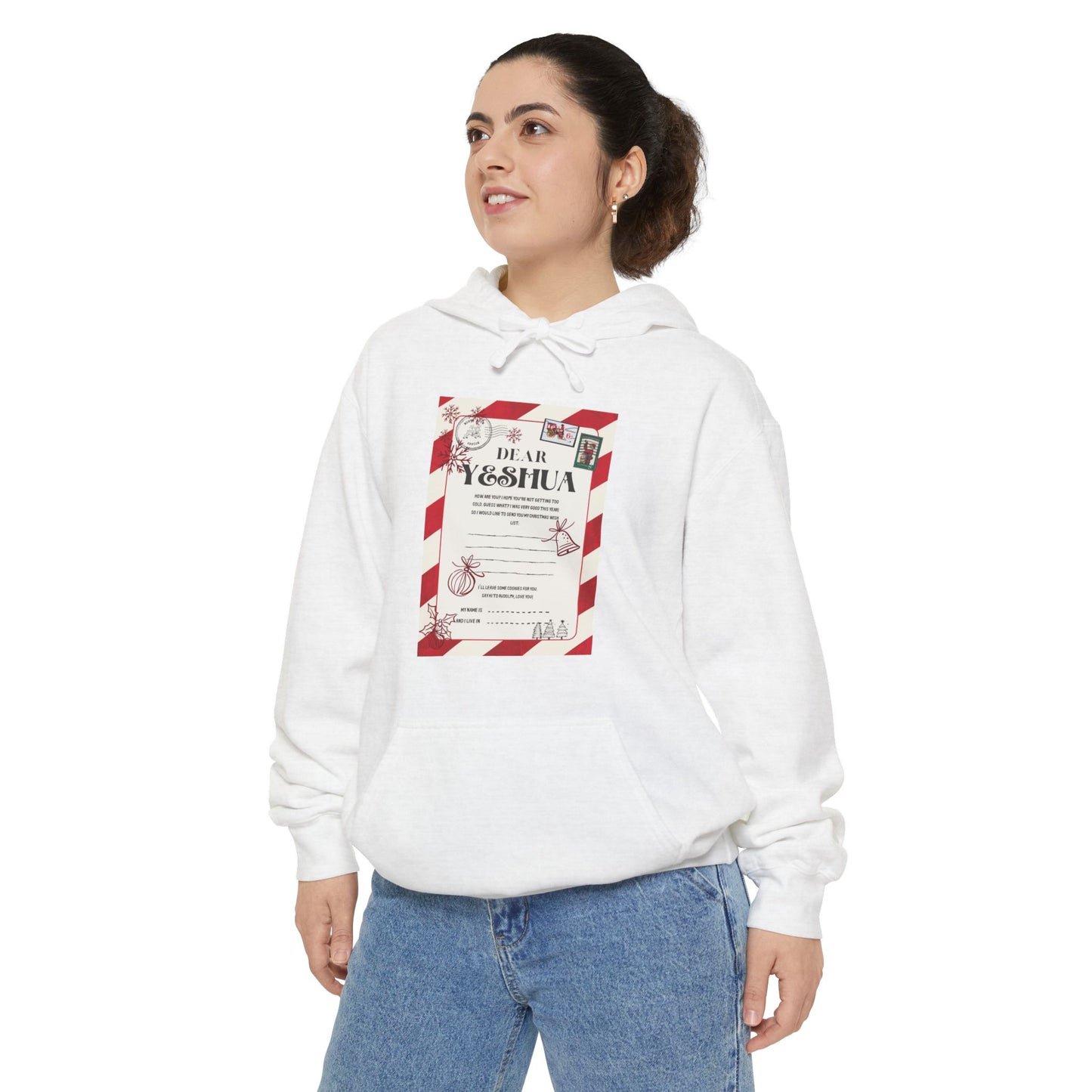 Festive Unisex Hoodie with Holiday Letter Design | Cozy Gift for Christmas, Winter, and Special Occasions | Perfect for Friends and Family