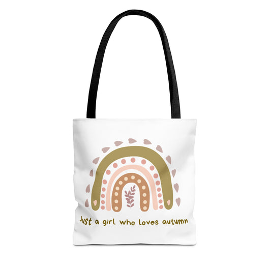 Autumn Love Tote Bag, Fall-Themed Grocery Bag, Eco-Friendly Shopping Tote, Stylish Carry All, Gift for Her