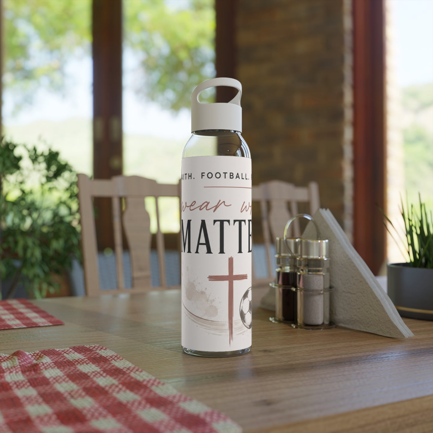 Faith & Soccer Water Bottle — Inspirational 'Pray What Matters' Sports Bottle