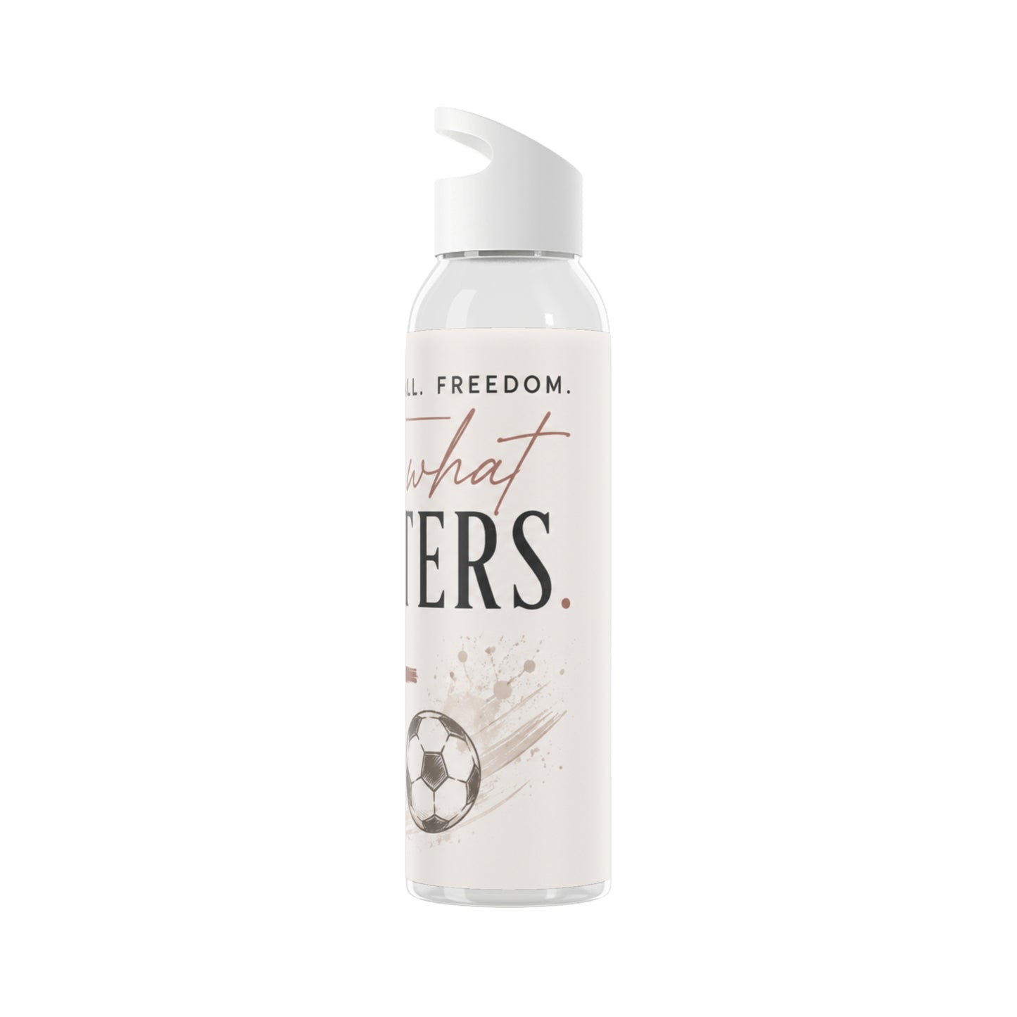Faith & Soccer Water Bottle — Inspirational 'Pray What Matters' Sports Bottle