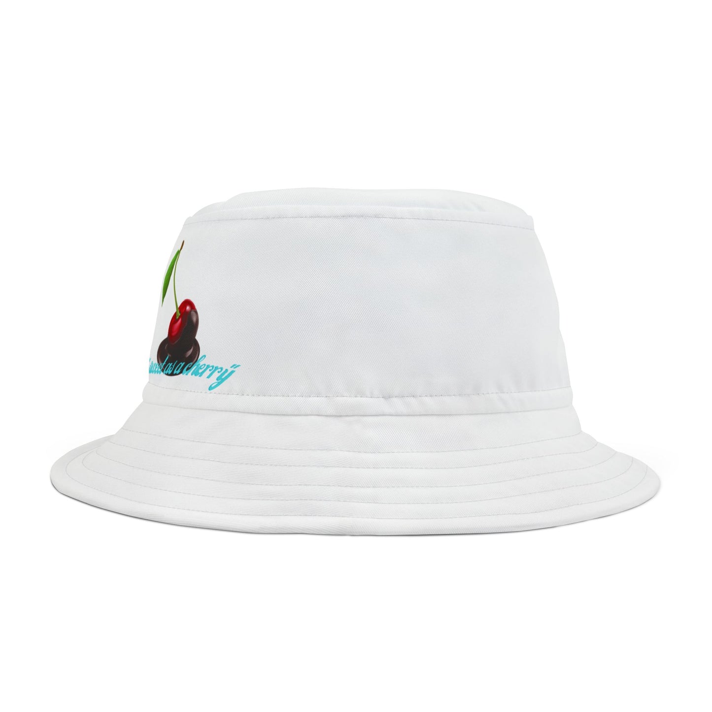 Cherry Graphic Bucket Hat — Retro Fruit Summer Sun Hat