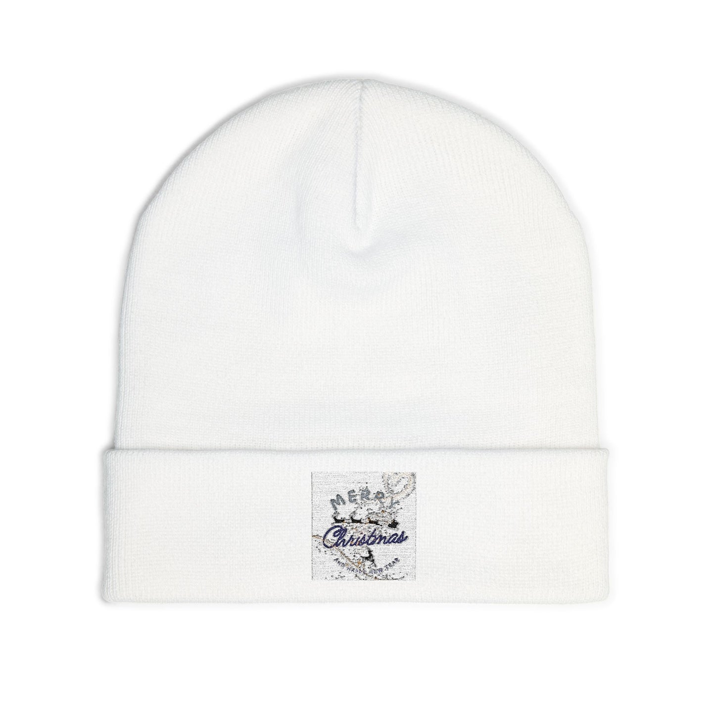 Embroidered Christmas Knit Beanie